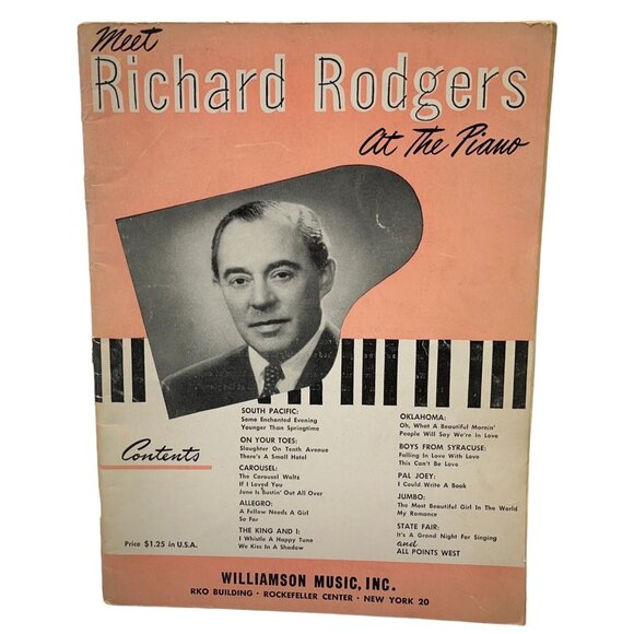Meet Richard Rodgers At The Piano Songbook Vintage Sheet Music 1940s Musicals - Picture 9 of 9